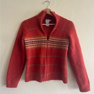 Calvin Klein Jeans Rust Orange lambswool Cardigan